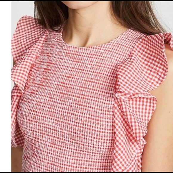 C/MEO Collective Red and White Flutter Dress - Picture 8 of 10